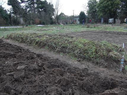 la butte commence a se mettre en place