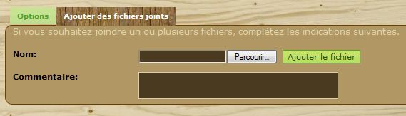 Ajouter des fichiers joints.